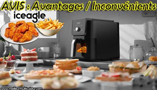 Avis, avantages et inconvénients de l'airfryer ICEAGLE XL 5.5L référence AF05017O