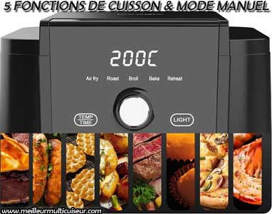 Fonctions de cuisson de la friteuse à air chaud Iceagle XL