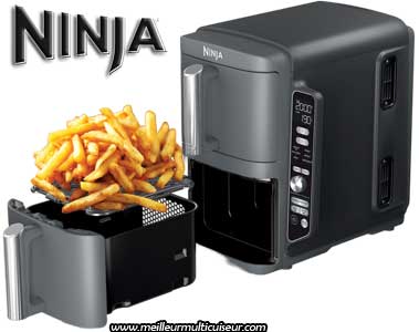 2 paniers et plaques sur l'airfryer Double Stack 9,5L