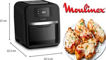 Voici les dimensions de la friteuse à air et four Easy Fry modèle Multifonction