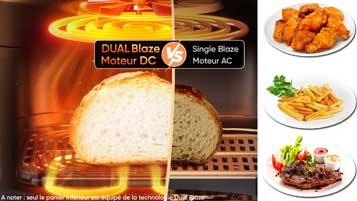 4 résistances pour des cuissons homogènes