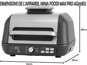 Dimensions Max Pro Foodi Ninja