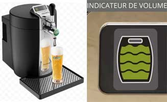 Bien pratique l'indicateur de volume pour savoir s'il reste de la bière !