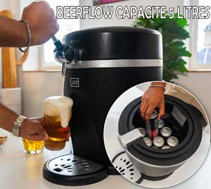 Une capacité de 5 litres soit 1 fût ou 12 canettes