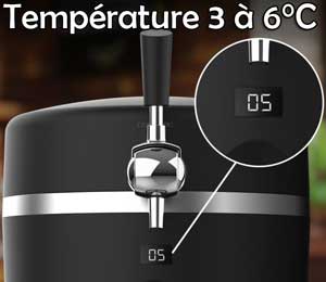 Une température qui se règle entre 3 et 6°C