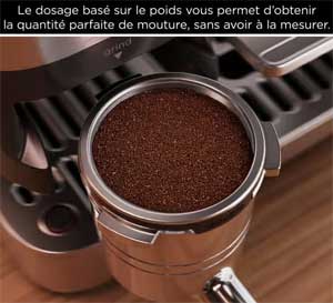 La balance est intégrée à la machine espresso NINJA Luxe Café Pro