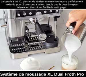 Système de moussage inclus !