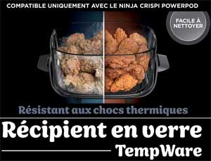 Récipients transparents en verre trempé "TEMPWARE".