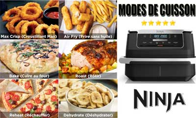 Les programmes de cuisson de la friteuse sans huile megazone flex AF550EU