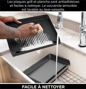 Equipement Ninja facile à nettoyer grâce au revêtement anti-adhésif