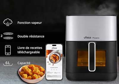 Tous les avantages de cette friteuse à air qui cuit à la vapeur :