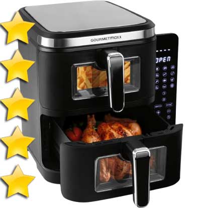 Tous les avantages de cette friteuse sans huile à design vertical.