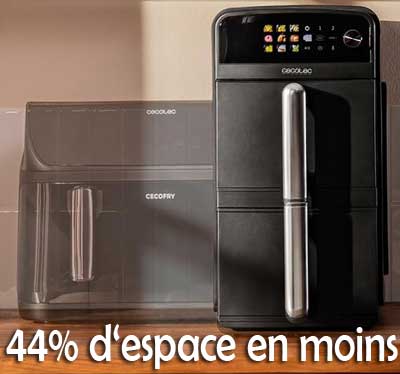 Une friteuse sans huile à design vertical qui occupe moins d'espace sur le plan de travail