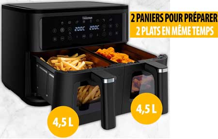 Fonction SYNC pour cuire en même temps dans les deux paniers