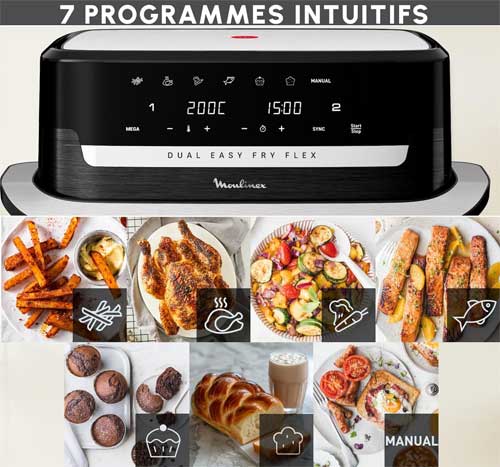 7 programmes de cuisson + 1 mode manuel