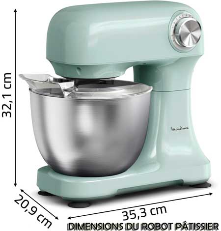 Dimension du robot pour pâtisser Moulinex Simple Bake QA1413F