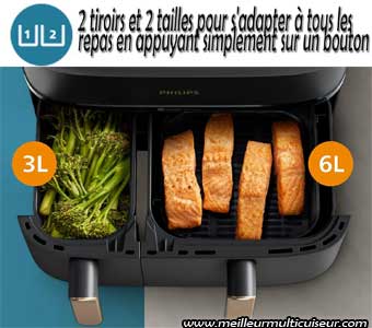 Pratique son double panier asymétrique