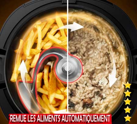 Remue automatiquement les aliments qui cuisent...