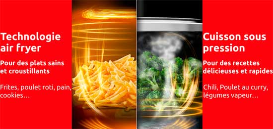 Technologie de cuisson sous pression et airfryer