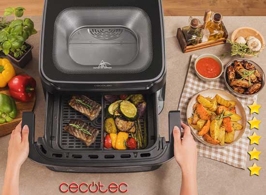 Les 2 fenêtres de l'airfryer...