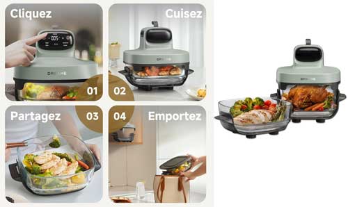 Friteuse à air chaud pratique à utiliser au quotidien