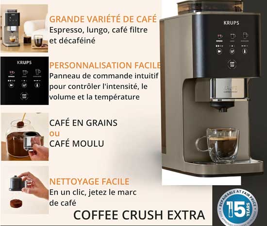 Foire aux questions KRUPS Coffee Crush SA402AE