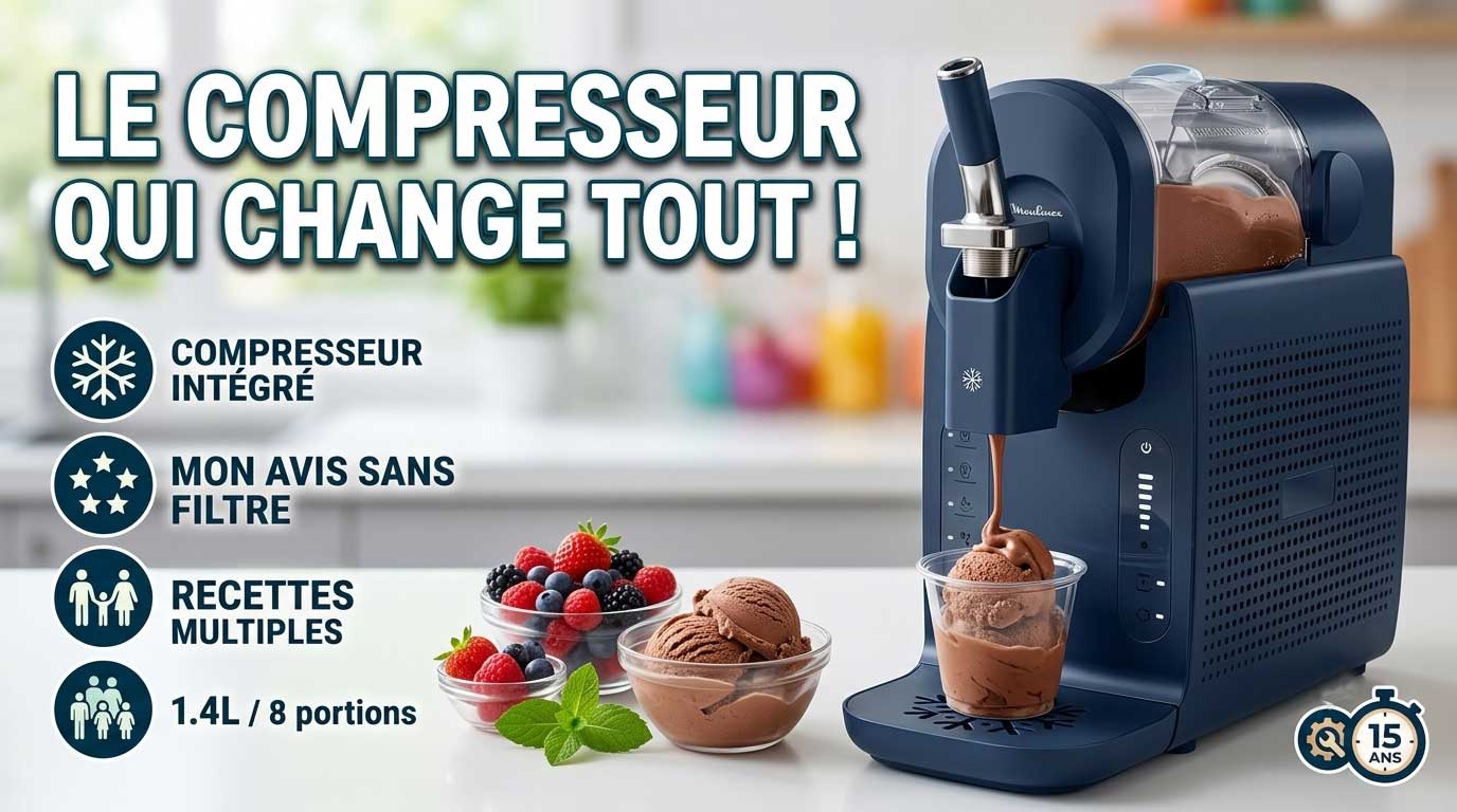 Mon expérience en famille avec Moulinex Freezi, la machine à glaces et boissons glacées maisons...